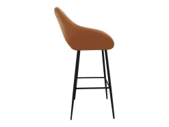 Banco*vidaxl Bancos de bar 2 pcs couro artificial -claro Castanho