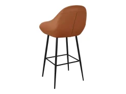 Banco*vidaxl Bancos de bar 2 pcs couro artificial -claro Castanho