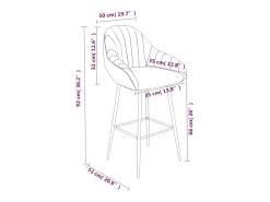 Banco*vidaxl Bancos de bar 2 pcs couro artificial -claro Castanho