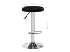 Banco|vidaxl Bancos de bar 2 pcs couro artificial Preto