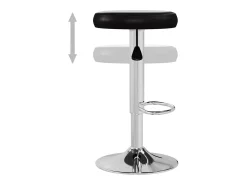 Banco|vidaxl Bancos de bar 2 pcs couro artificial Preto