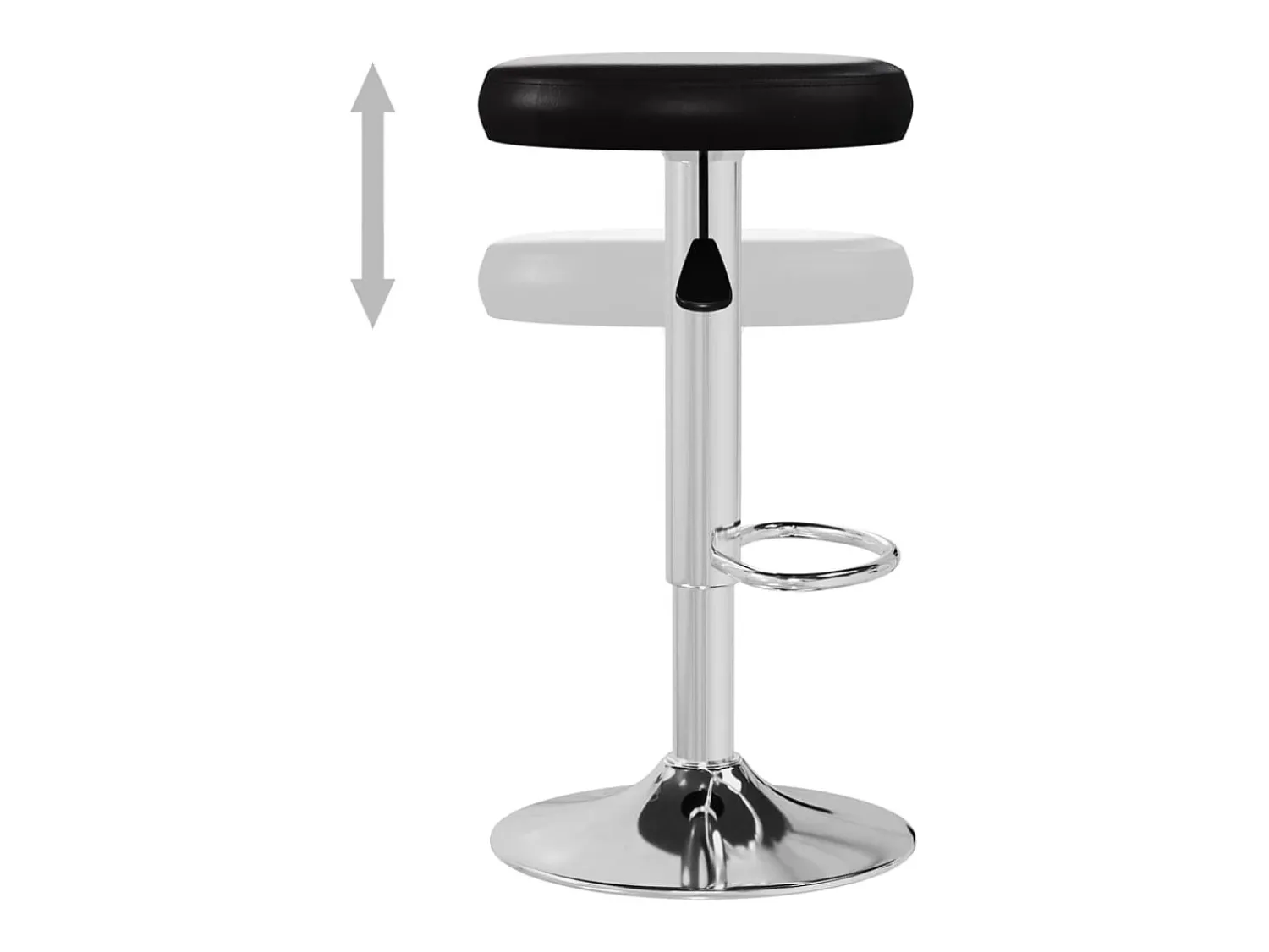 Banco|vidaxl Bancos de bar 2 pcs couro artificial Preto
