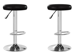 Banco|vidaxl Bancos de bar 2 pcs couro artificial Preto
