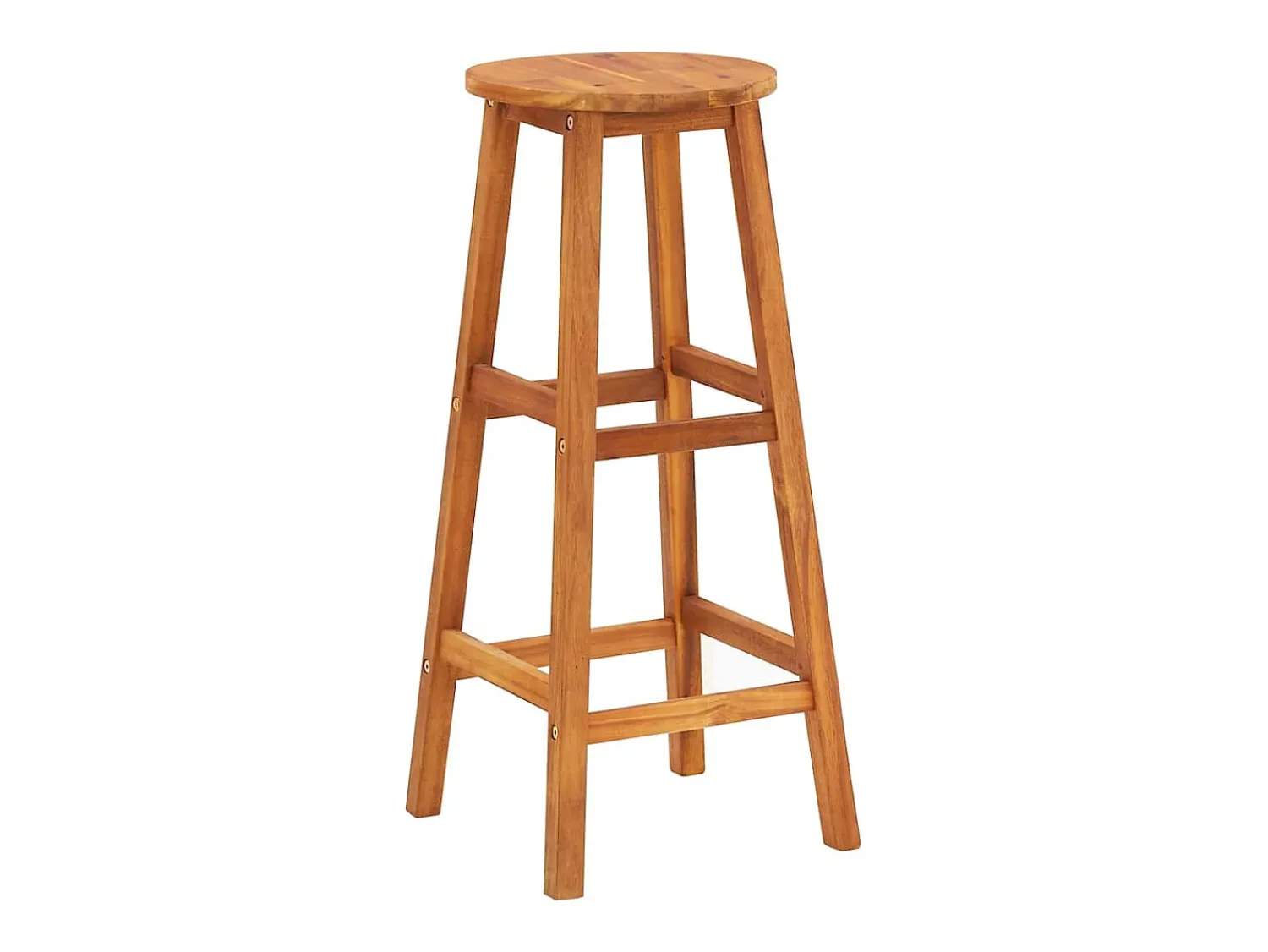 Banco|vidaxl Bancos de bar 2 pcs madeira de acácia maciça Natural claro