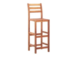 Clearance Bancos de bar 2 pcs madeira de acácia maciça PT861041 Castanho