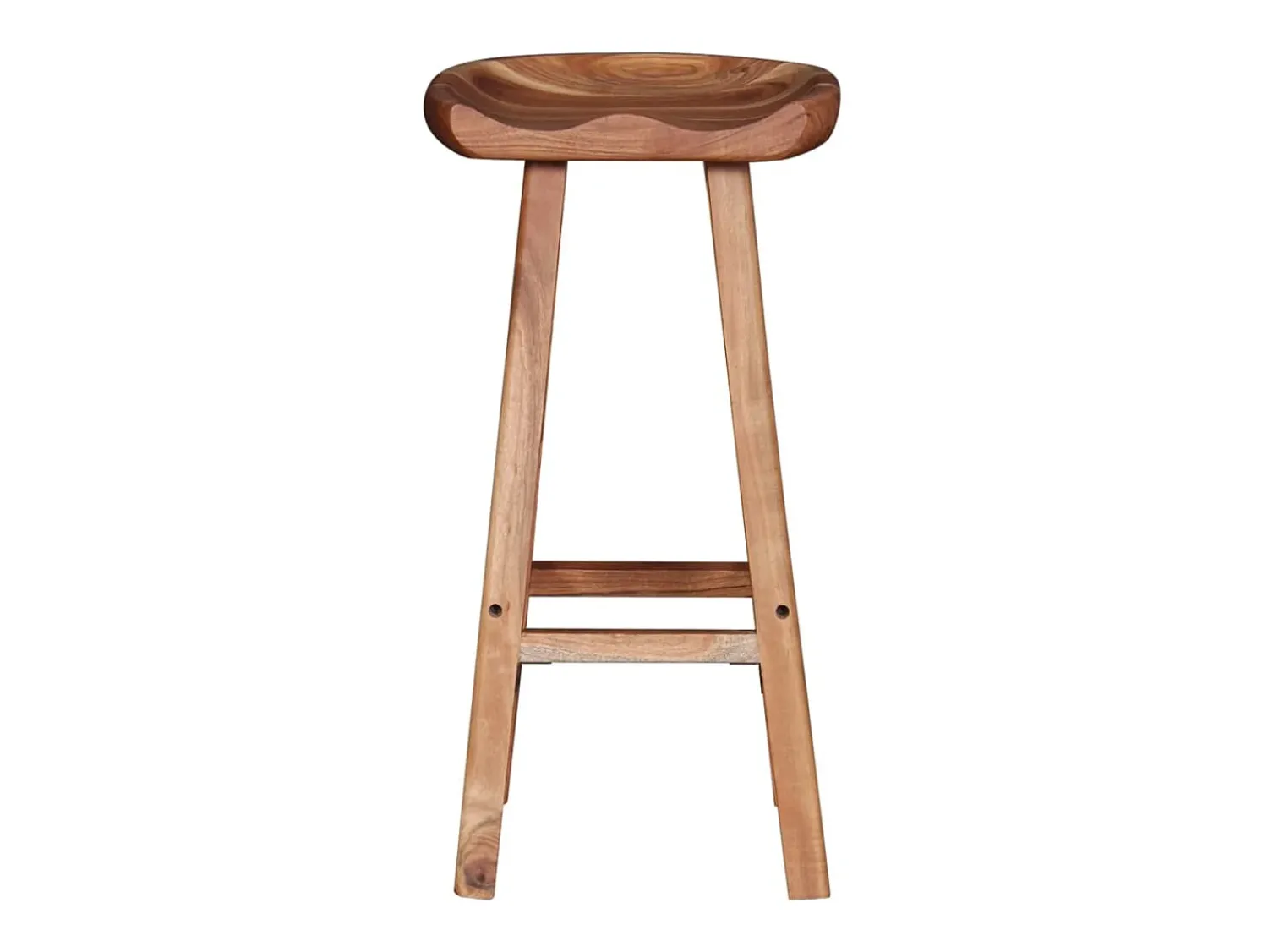 Online vidaxl Bancos de bar 2 pcs madeira acácia maciça Natural claro