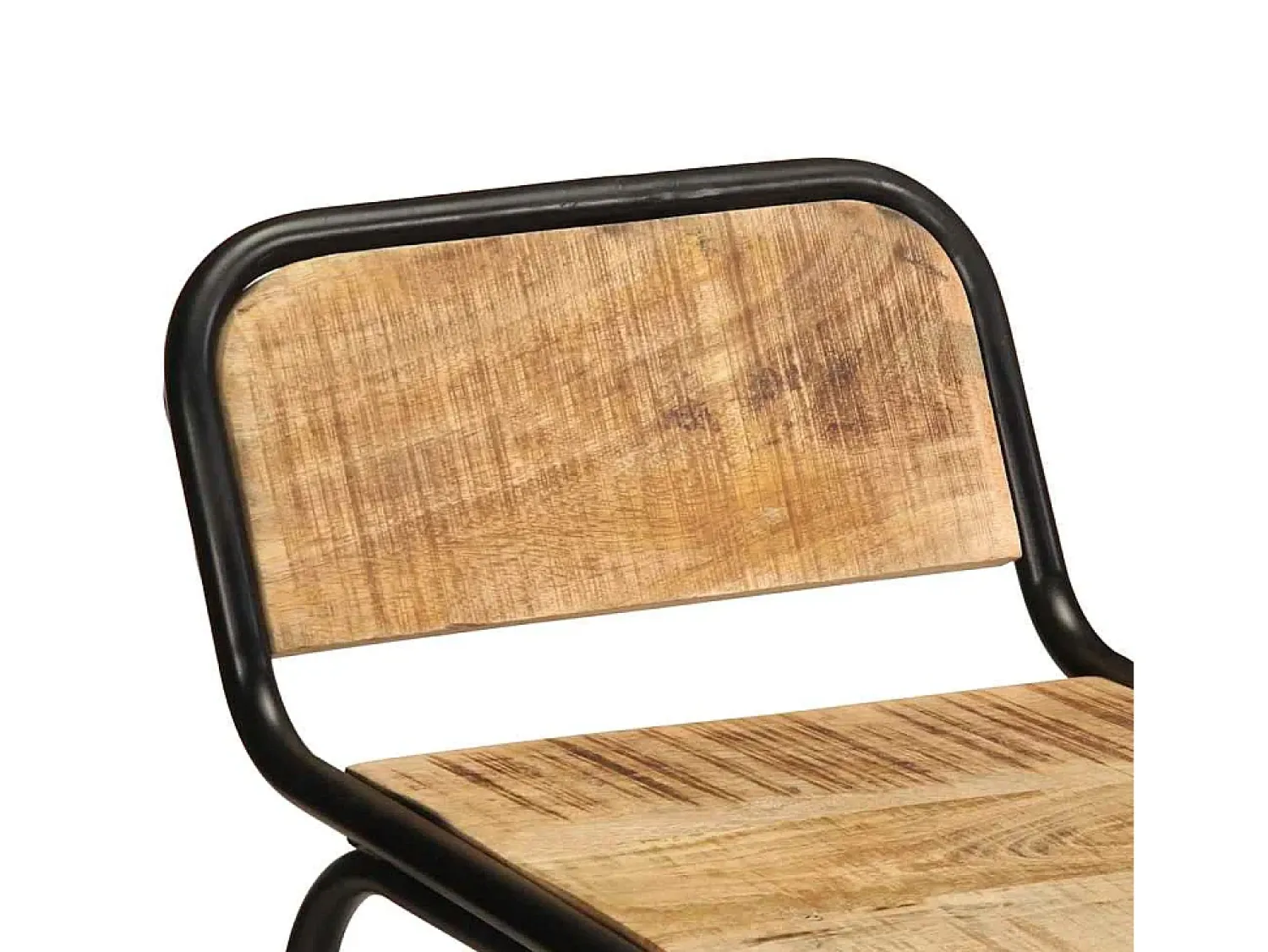 Outlet vidaxl Bancos de bar 4 pcs Madeira Maciça de Mangueira Rústica Natural claro