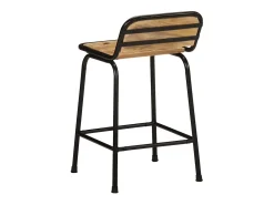 Outlet vidaxl Bancos de bar 4 pcs Madeira Maciça de Mangueira Rústica Natural claro