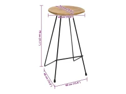 Hot vidaxl Bancos de bar 2 pcs madeira de teca maciça Natural claro