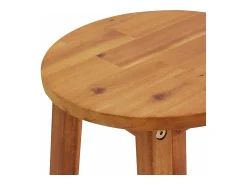Banco*vidaxl Bancos de bar 4 pcs madeira de acácia maciça Natural claro