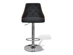 Clearance vidaxl Bancos de bar 2 pcs madeira curvada e tecido Cinzento