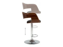 vidaxl Bancos de bar 2 pcs madeira curvada e tecido^ Banco