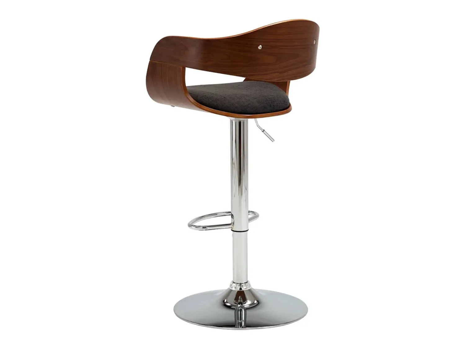 vidaxl Bancos de bar 2 pcs madeira curvada e tecido^ Banco