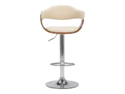 Online Bancos de bar 2 pcs madeira curvada e couro artificial PT729921 Creme