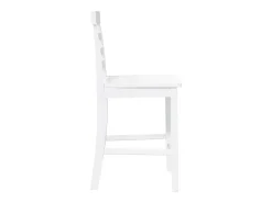 New vidaxl Bancos de bar 2 pcs madeira de seringueira maciça Branco