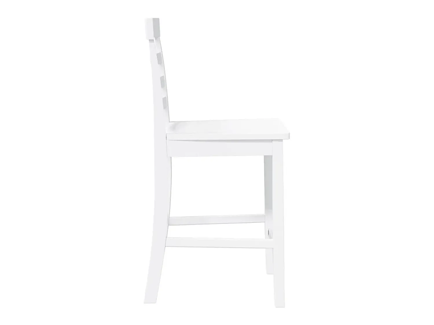 New vidaxl Bancos de bar 2 pcs madeira de seringueira maciça Branco