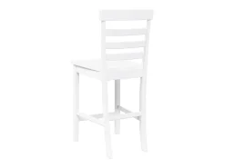 New vidaxl Bancos de bar 2 pcs madeira de seringueira maciça Branco
