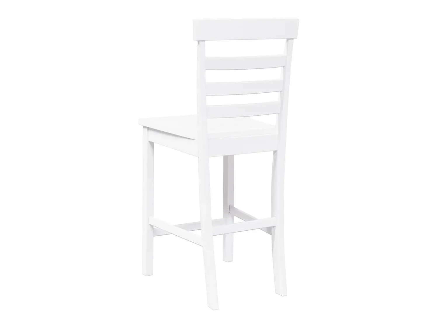 New vidaxl Bancos de bar 2 pcs madeira de seringueira maciça Branco
