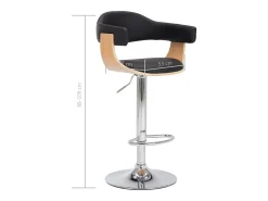 Outlet vidaxl Bancos de bar 2 pcs madeira curvada e couro artificial Preto
