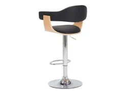 Outlet vidaxl Bancos de bar 2 pcs madeira curvada e couro artificial Preto