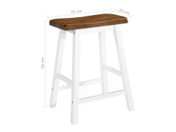 vidaxl Bancos de bar 2 pcs madeira maciça Natural claro
