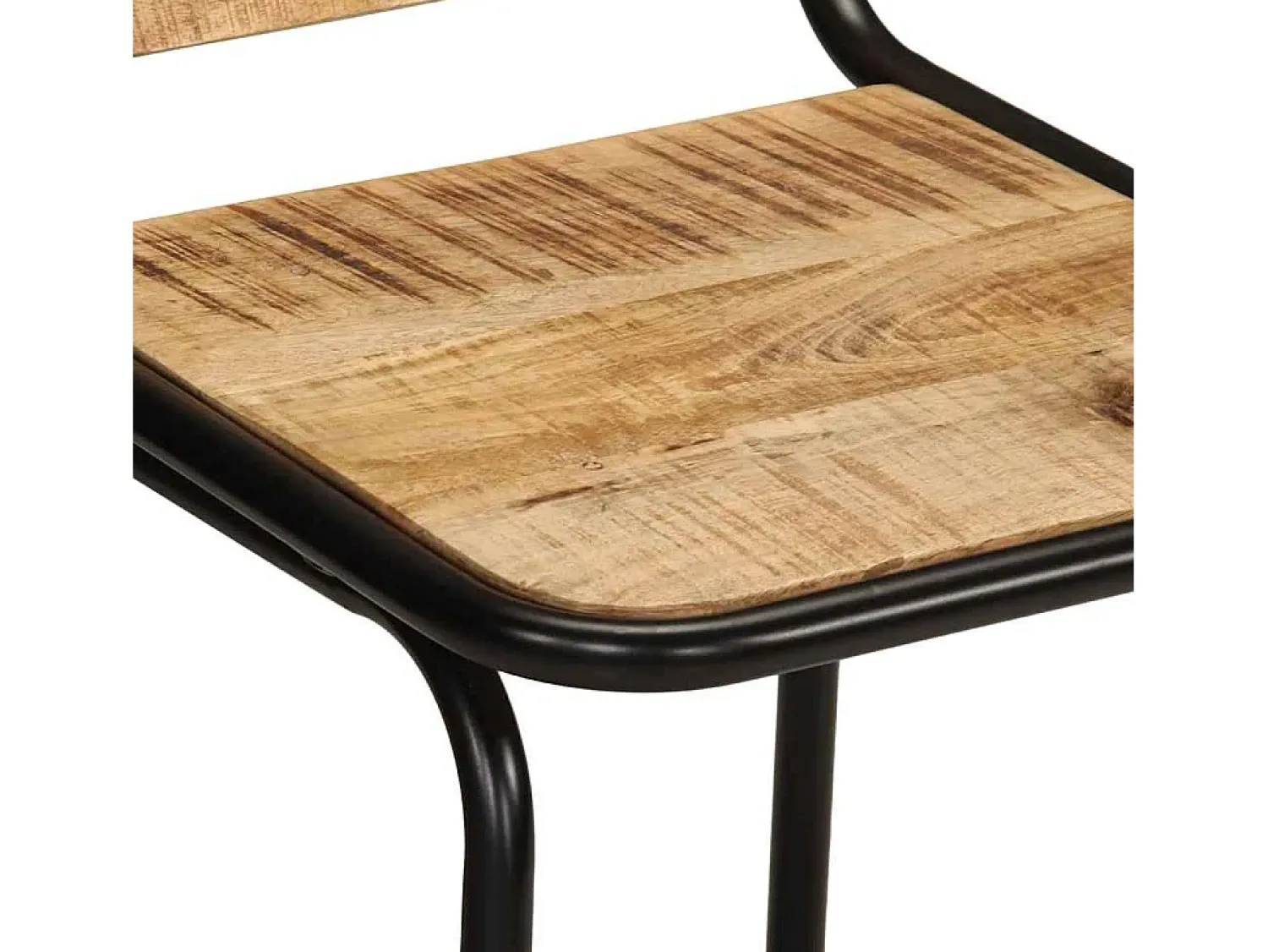 Banco|vidaxl Bancos de bar 2 pcs Madeira Maciça de Mangueira Rústica Natural claro