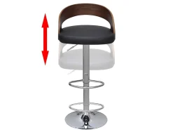vidaxl Bancos de bar 2 pcs madeira curvada^ Banco