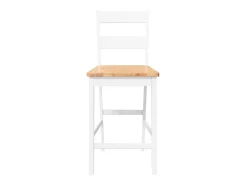 vidaxl Bancos de bar 2 pcs madeira de seringueira maciça^ Banco