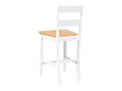 vidaxl Bancos de bar 2 pcs madeira de seringueira maciça^ Banco