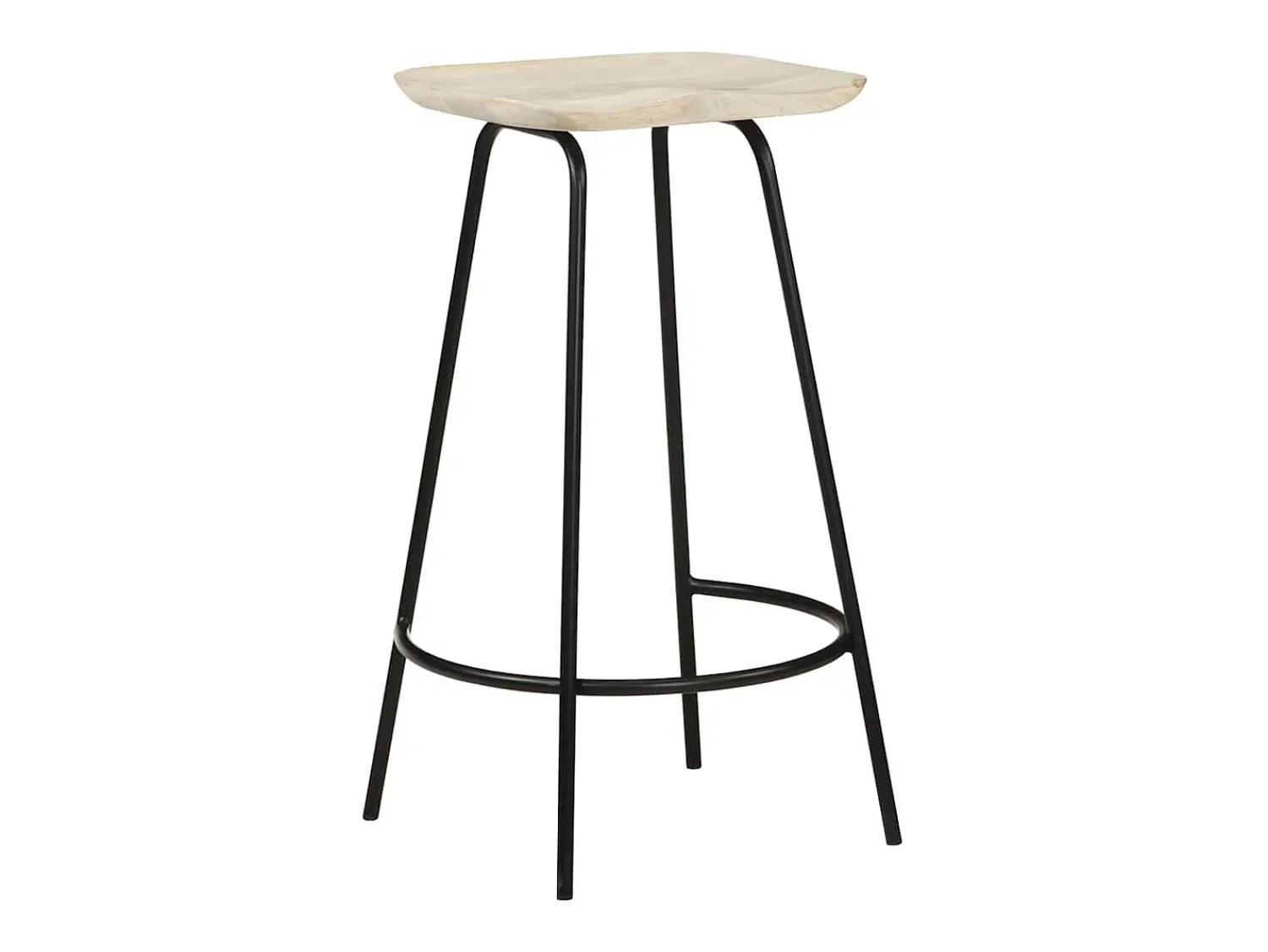 vidaxl Bancos de bar 2 pcs madeira de mangueira maciça^ Banco
