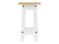Banco|vidaxl Bancos de bar 2 pcs madeira de pinho maciça Branco