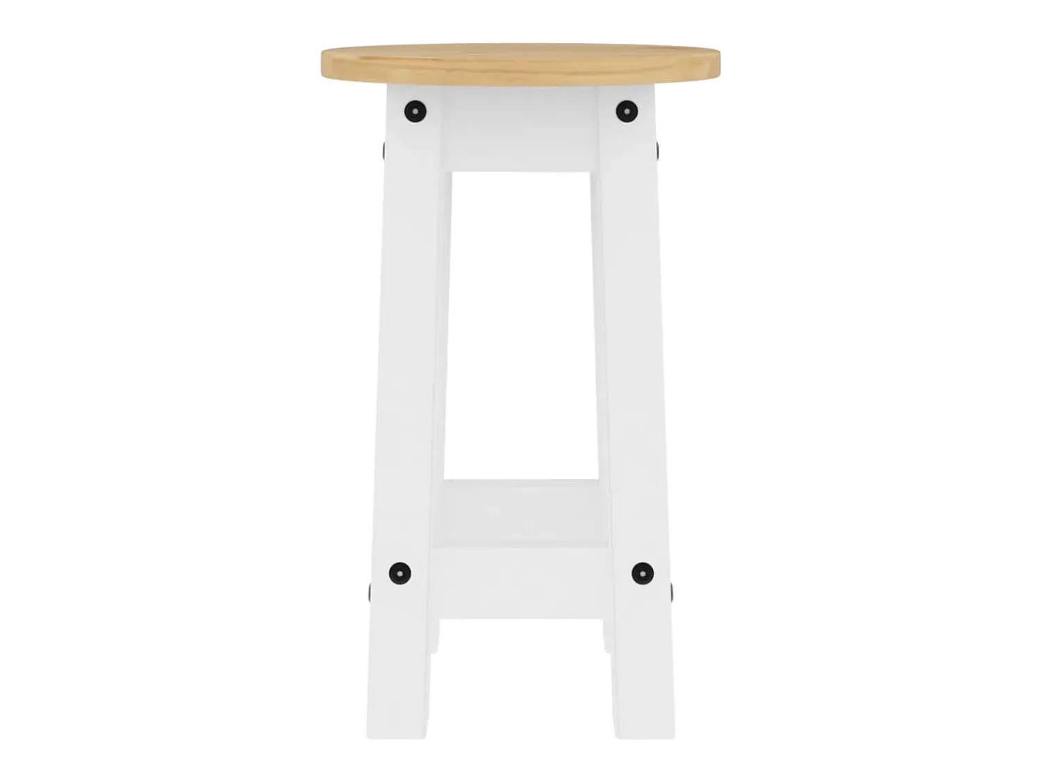 Banco|vidaxl Bancos de bar 2 pcs madeira de pinho maciça Branco