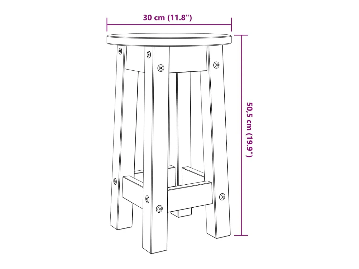 Banco|vidaxl Bancos de bar 2 pcs madeira de pinho maciça Branco