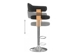 Banco|vidaxl Bancos de bar 2 pcs madeira curvada e couro artificial Preto