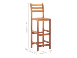 Sale vidaxl Bancos de bar 2 pcs madeira de acácia maciça Natural claro