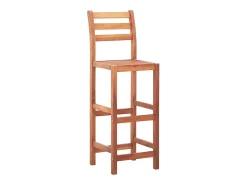 Sale vidaxl Bancos de bar 2 pcs madeira de acácia maciça Natural claro