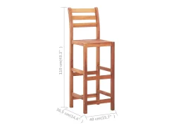 Sale vidaxl Bancos de bar 2 pcs madeira de acácia maciça Natural claro