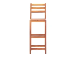 Sale vidaxl Bancos de bar 2 pcs madeira de acácia maciça Natural claro