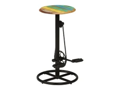 Banco*vidaxl Bancos de bar 2 pcs madeira recuperada maciça Natural claro