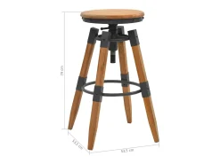 Banco|vidaxl Bancos de bar 2 pcs madeira de abeto maciça Natural claro
