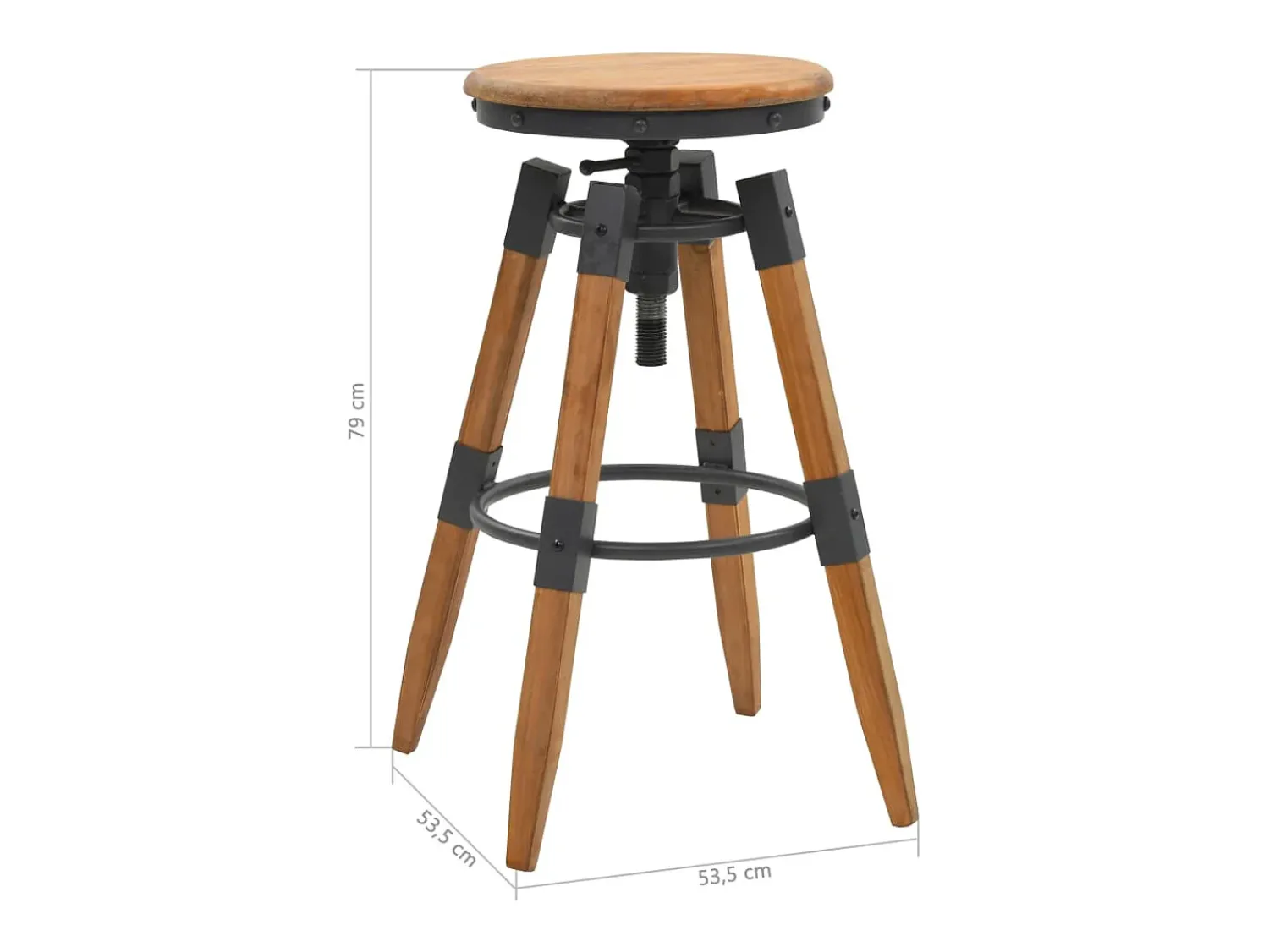 Banco|vidaxl Bancos de bar 2 pcs madeira de abeto maciça Natural claro