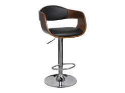 vidaxl Bancos de bar 2 pcs madeira curvada e couro artificial^ Banco