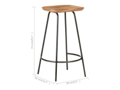 Banco|vidaxl Bancos de bar 4 pcs madeira de acácia maciça Branco