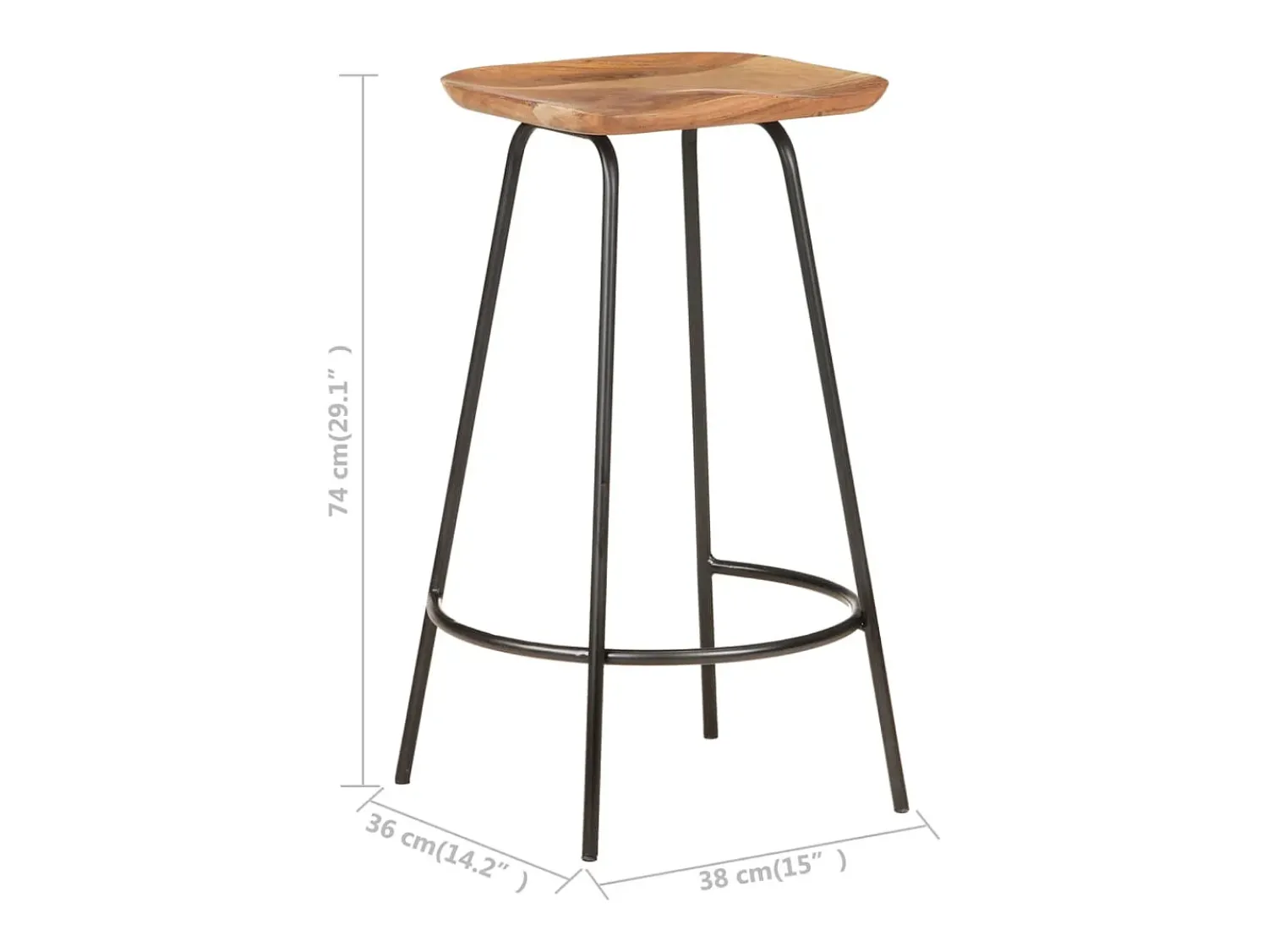 Banco|vidaxl Bancos de bar 4 pcs madeira de acácia maciça Branco