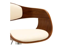 Online vidaxl Bancos de bar 2 pcs madeira curvada e couro artificial Creme