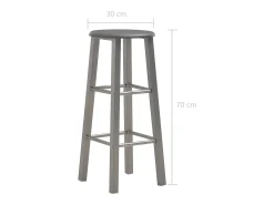 Banco|vidaxl Bancos de bar 2 pcs MDF antracite Cinza antracite