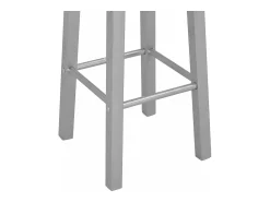 Banco*vidaxl Bancos de bar 2 pcs MDF prateado Preto