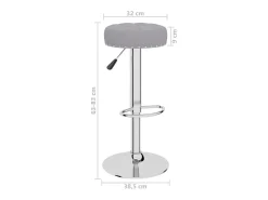 Discount vidaxl Bancos de bar 2 pcs tecido Cinzento
