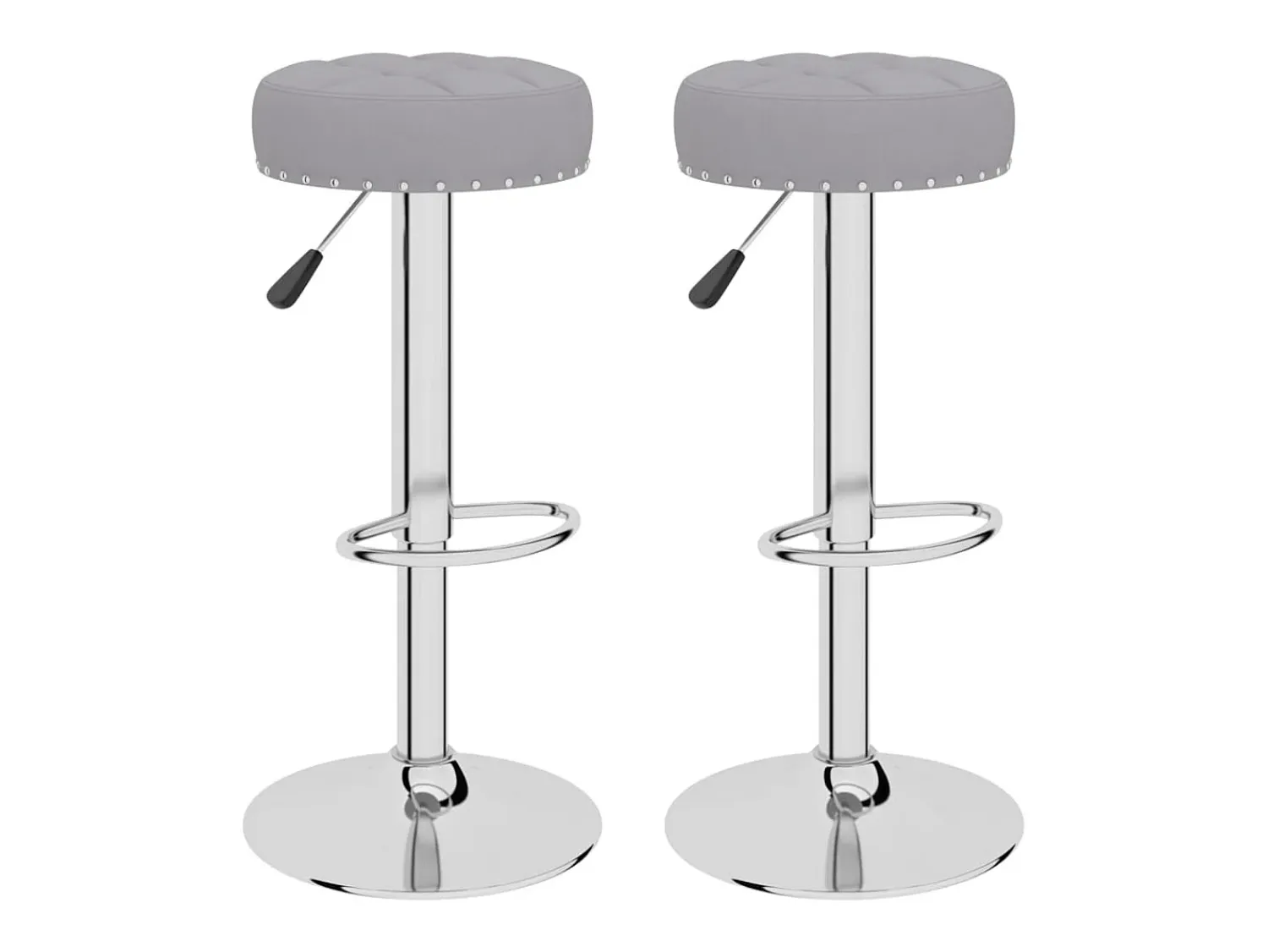 Discount vidaxl Bancos de bar 2 pcs tecido Cinzento