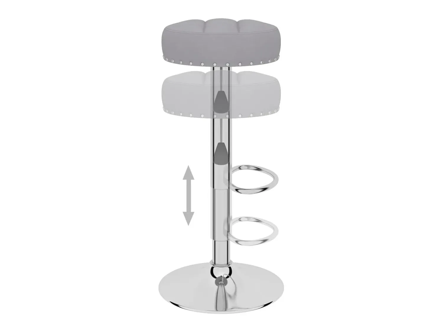 Discount vidaxl Bancos de bar 2 pcs tecido Cinzento